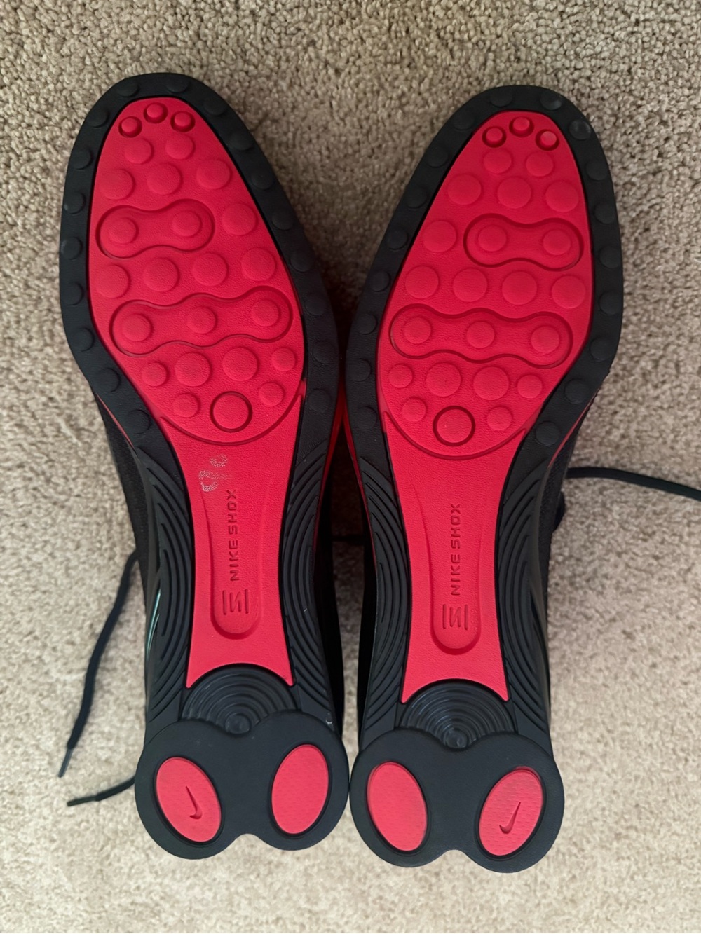 Nike Shox Z Bred Black University Red Womens Sz 11 / 9.5 Mens Shoes Sneakers - Picture 4 of 6